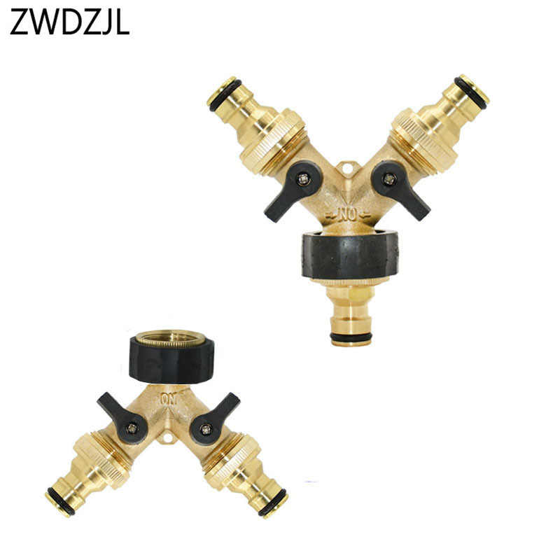 Spoke Nipple Brass - Messing 3/4 Zoll Weiblicher 2-Wege-Wasserhahn-Splitter 16mm